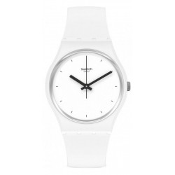 Swatch Unisex Watch Gent Think Time White SO31W100