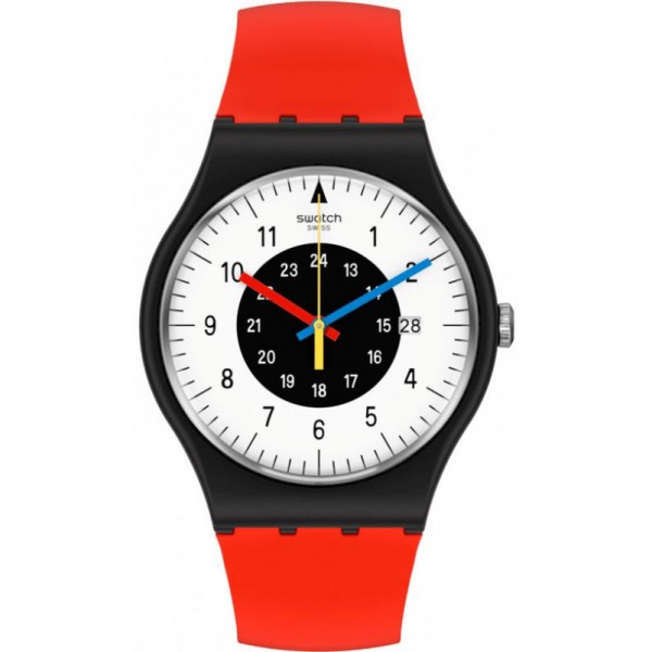 Buy Swatch Unisex Watch New Gent Rouge & Noir SO32B401-STD