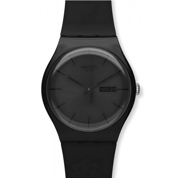 Buy Swatch Unisex Watch New Gent Black Rebel SUOB702