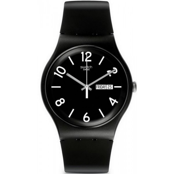 Buy Swatch Unisex Watch New Gent Backup Black SUOB715