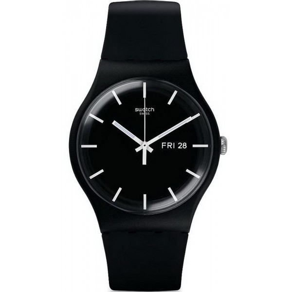 Buy Swatch Unisex Watch New Gent Mono Black SUOB720