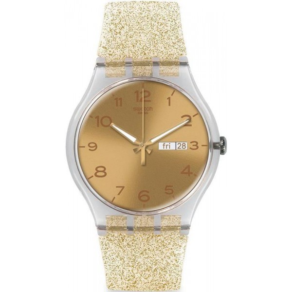 Acheter Montre Swatch Femme New Gent Golden Sparkle SUOK704