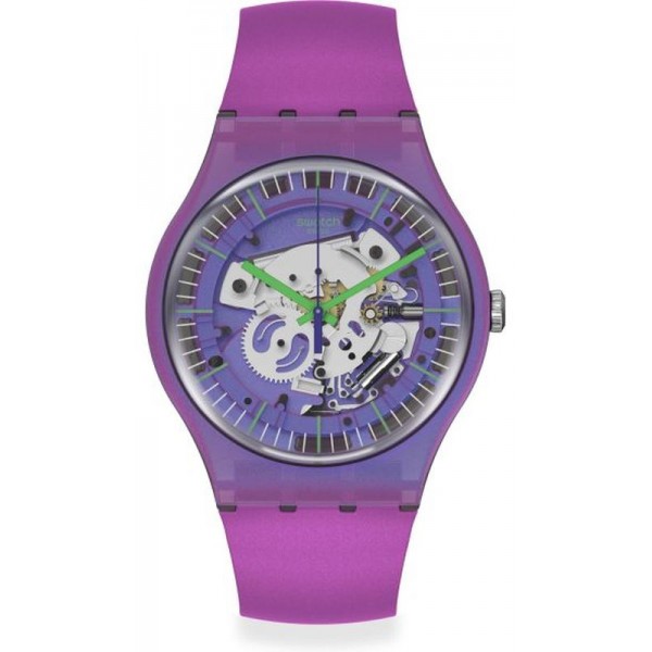 Buy Swatch Unisex Watch New Gent Shimmer Purple SUOM115