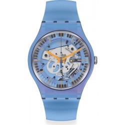 Swatch Unisex Watch New Gent Shimmer Blue SUOM116