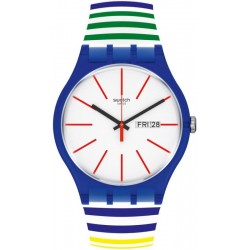 Swatch Unisex Watch New Gent Home Stripe Home SUON715