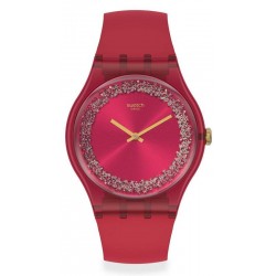 Swatch Ladies Watch New Gent Ruby Rings SUOP111
