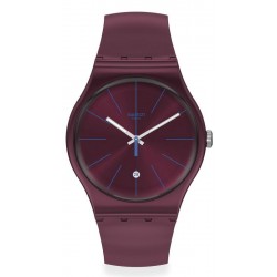 Buy Swatch Unisex Watch New Gent Burgundazing SUOR402