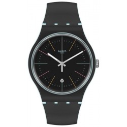 Swatch Unisex Watch New Gent Black Layered SUOS402