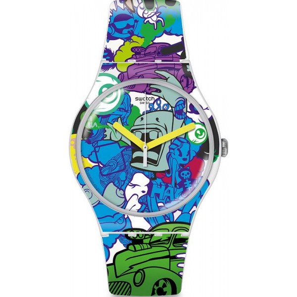Orologio Swatch Unisex New Gent Wall Paint SUOW133 Comprare Orologio Swatch Unisex New Gent Wall Paint SUOW133