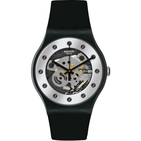 Montre Swatch Unisex New Gent Silver Glam SUOZ147 Acheter Montre Swatch Unisex New Gent Silver Glam SUOZ147