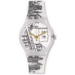 Swatch Unisex Watch New Gent Art Peace Hotel SUOZ197