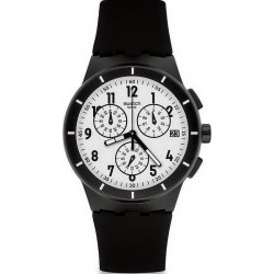 Orologio Swatch Unisex Chrono Plastic Twice Again Black SUSB401