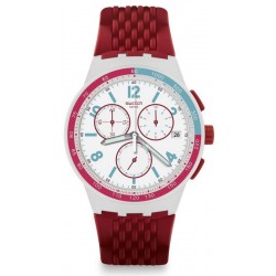 Buy Swatch Unisex Watch Chrono Plastic Red Track SUSM403