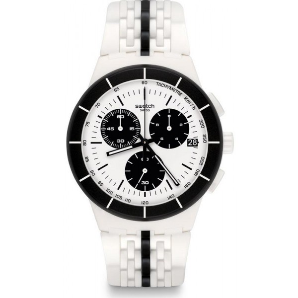 Swatch Unisex Watch Chrono Plastic Piste Noire SUSW407 Buy Swatch Unisex Watch Chrono Plastic Piste Noire SUSW407