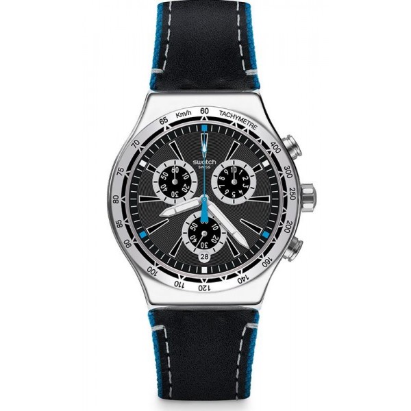 Buy Swatch Men's Watch Irony Chrono Blue Details YVS442