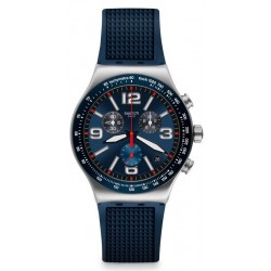 Buy Swatch Men's Watch Irony Chrono Blue Grid YVS454