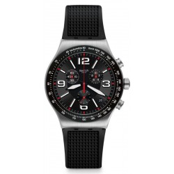 Buy Swatch Mens Watch Irony Chrono Very Dark Grid YVS461
