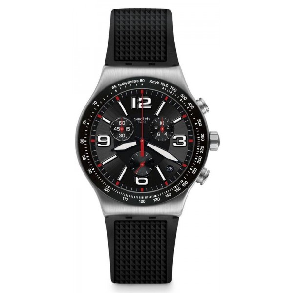 Buy Swatch Mens Watch Irony Chrono Very Dark Grid YVS461