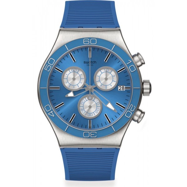 Buy Swatch Mens Watch Irony Chrono Blue Is All YVS485