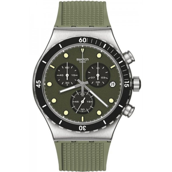 Buy Swatch Mens Watch Irony Chrono Back In Khaki YVS488