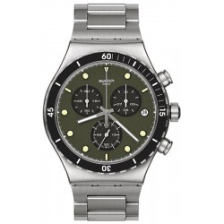 Buy Swatch Mens Watch Irony Chrono Back In Khaki YVS488G