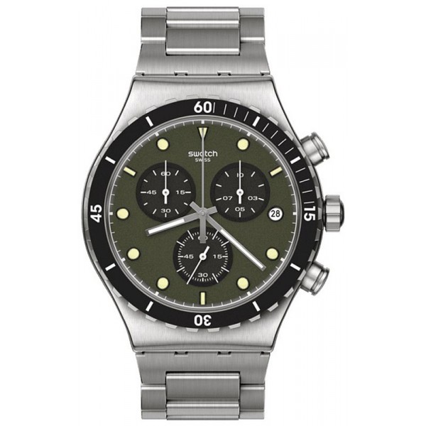 Buy Swatch Mens Watch Irony Chrono Back In Khaki YVS488G