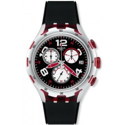 Swatch Men's Watch Irony Xlite Red Wheel Chronograph YYS4004